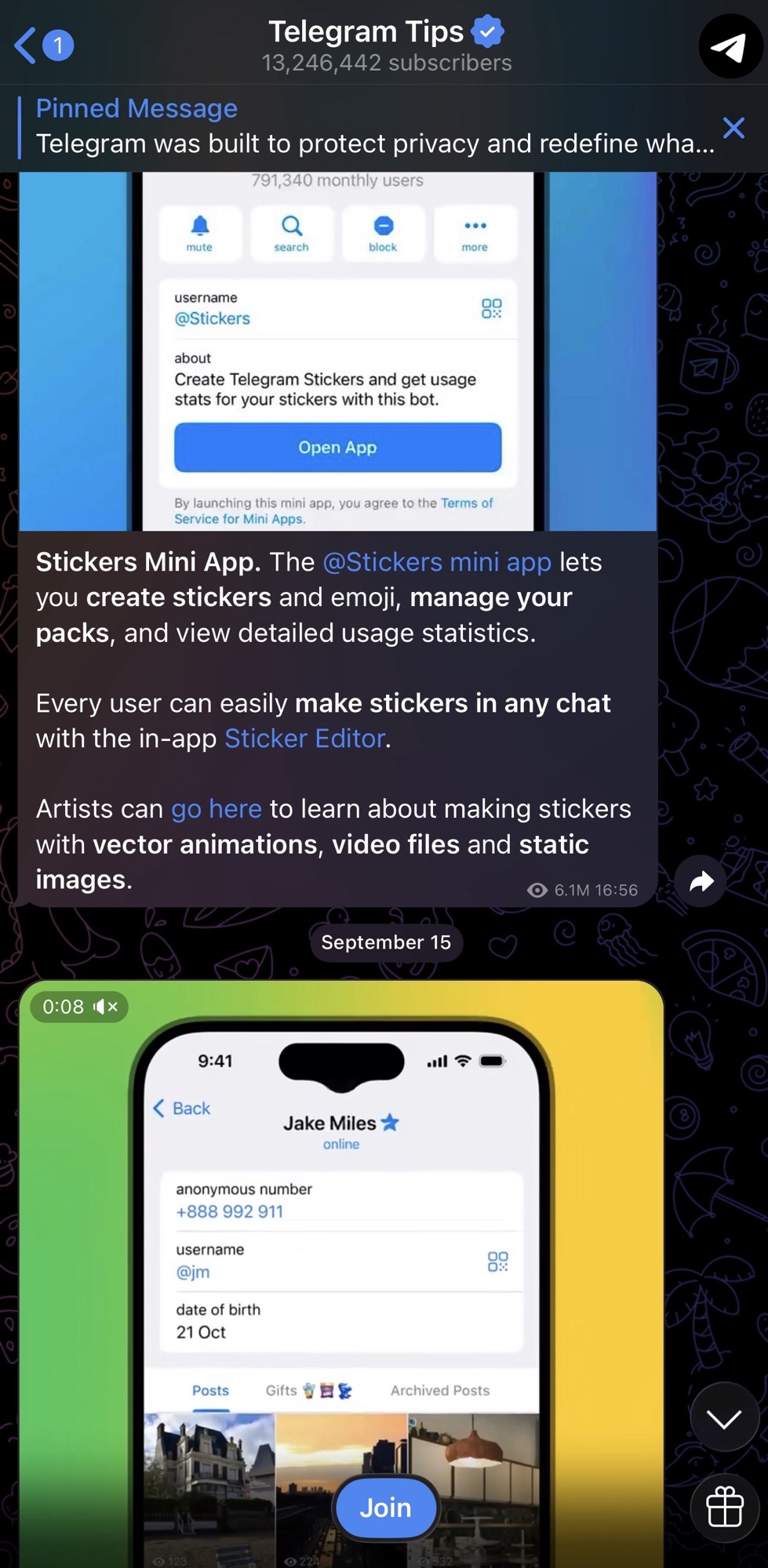 Telegram Secret Chat settings screen showing self-destruct timer