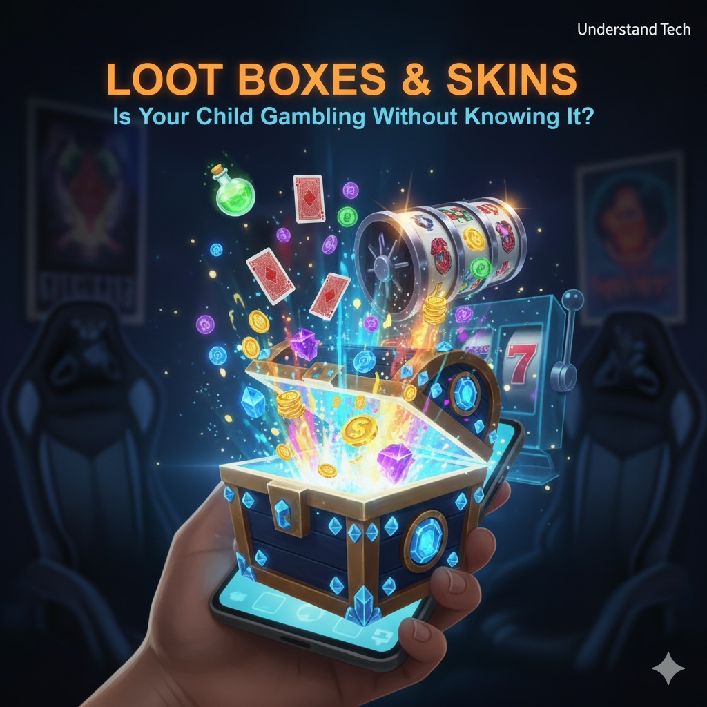Loot box mechanism compared to slot machine mechanics side by side