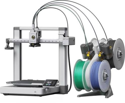 Various 3D printer models displayed side by side showing the range of available options
